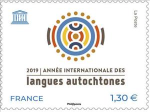 Stamp, UNESCO : International Year of Native Languages, France,  , International Years, Languages, UNESCO