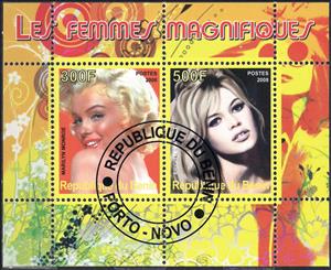 Mini Sheet, Les Femmes Magnifiques, Cinderellas,  , Famous People