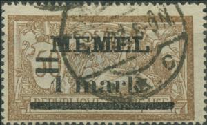 Stamp, Type Merson, Memel Territory,  , Gods and goddesses, Mythology