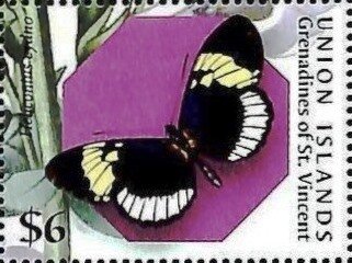 Stamp, Heliconius cydno, Saint Vincent Grenadines,  , Animals (Fauna), Butterflies, Insects