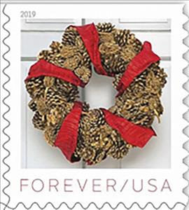 Stamp, Holdiay Wreaths, United States of America,  , Christmas, Wreaths