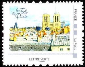 Stamp, Rooftops of Paris, France,  , Townscapes / City Views