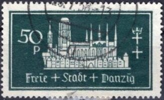 Stamp, The church of Marie, Free City of Danzig,  , Churches - Cathedrals - Basilicas - Chapels