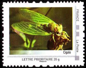 Stamp, Provence-Alps-Cote d'Azur, France,  , Animals (Fauna), Insects