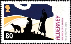 Stamp, Shepher, Alderney,  , Christmas