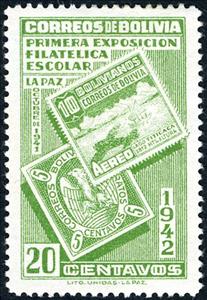 Stamp, First Stamp of Bolivia and Mi-325, Bolivia,  , Stamps, Aviation, Aircrafts
