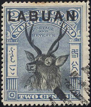 Stamp, Sambar Deer (Cervus unicolor), Labuan,  , Deer