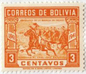 Gen. Ballivian leading cavalry charge