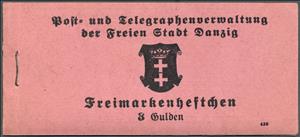 Booklet, Booklet-Staatswappen im Kreis, Free City of Danzig,  , Coats of Arms, Crosses, Crowns and Coronets