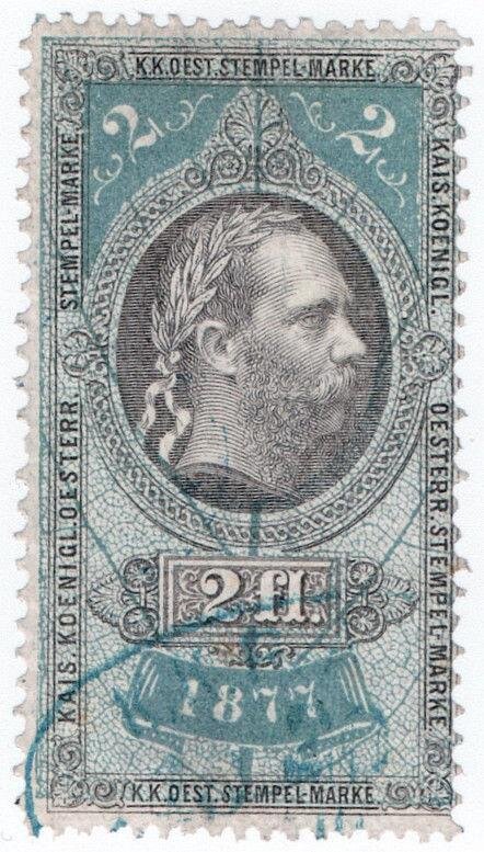 Stempel Marke 1877 2fl