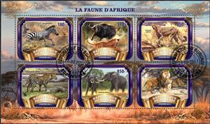 Mini Sheet, La Faune d'Afrique, Cinderellas,  , Animals (Fauna), Mammals