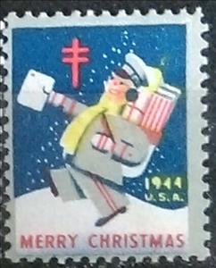 Stamp, Tuberculosis Postman, Cinderellas,  , Charity, Christmas, Postal Services, Tuberculosis / TBC