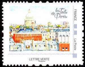 Stamp, Rooftops of Paris, France,  , Townscapes / City Views
