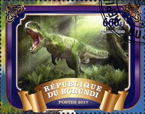 Stamp, Giganotosaurus, Cinderellas,  , Dinosaurs, Prehistorical Animals