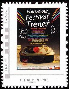 Stamp, Charles Trenet, France,  , Singers