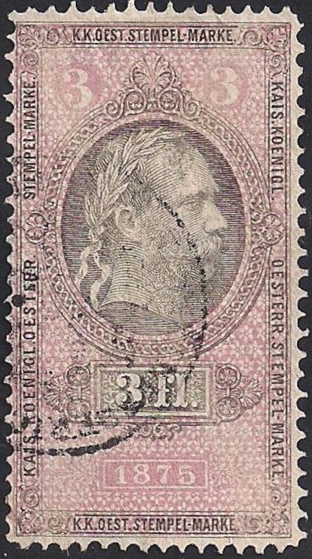 Stempel Marke 1875 3fl