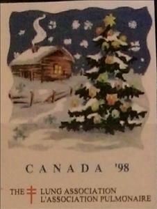 Stamp, Lung Association Christmas Tree in the Snow, Cinderellas,  , Charity, Christmas, Trees, Tuberculosis / TBC