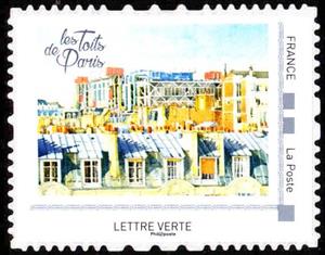 Stamp, Rooftops of Paris, France,  , Townscapes / City Views