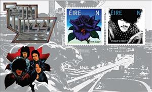 Souvenir Sheet, 50th Anniversary of Thin Lizzy, Irish Rock Band, Ireland,  , Flowers, Musicians