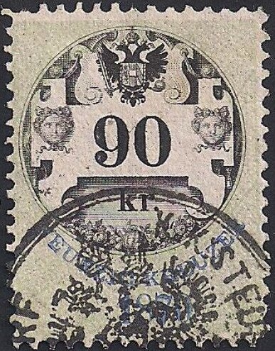 Stempel Marke 1870 90kr