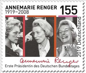 Stamp, Centenary of Birth of Annemarie Renger, Germany, Federal Republic,  , Famous People, Politicians, Women