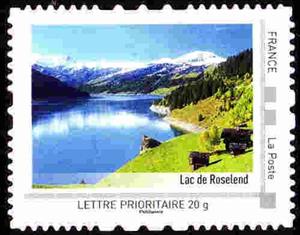 Stamp, Rhône-Alpes, France,  , Lakes, Landscapes