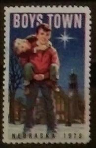 Stamp, Boys Town Nebraska, Cinderellas,  , Charity, Children, Christmas
