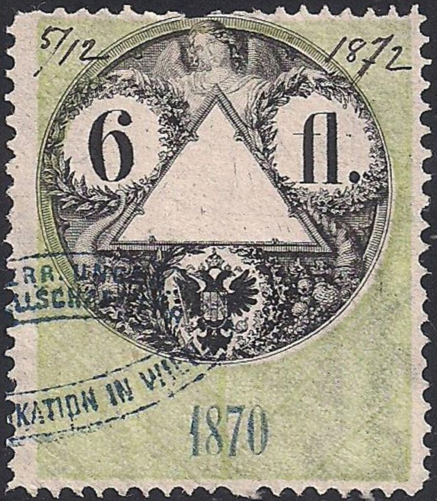 Stempel Marke 1870 6fl