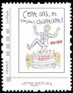 Stamp, Charles Trenet, France,  , Singers