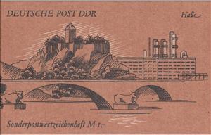 Booklet, Booklet-Halle (Sonderpostwertzeichen), Germany, Democratic Republic,  , Famous People