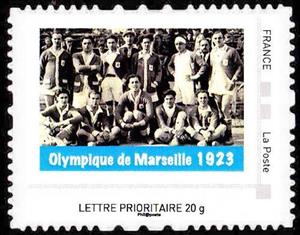 Stamp, Olympique Marseille, France,  , Football (Soccer), Sports