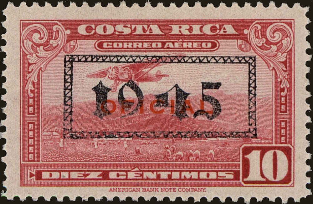 Official stamps with overprint in red or black