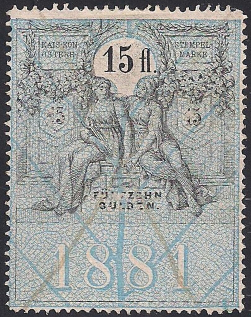 Stempel Marke 1881 15fl