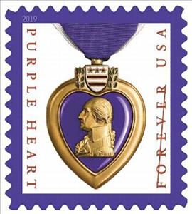 Stamp, Purple Heart (2019 Design), United States of America,  , Medals and Marks of Honour