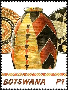 Stamp, Shell, Botswana,  , Crafts