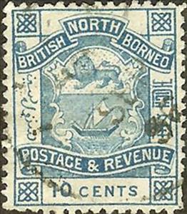 Stamp, Coat of Arms, North Borneo,  , Coats of Arms