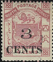 Coat of Arms surcharged "3 CENTS"