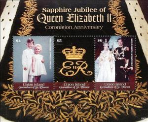 Mini Sheet, Coronation Queen Elizabeth II, 75th Anniv., Saint Vincent Grenadines,  , Queens