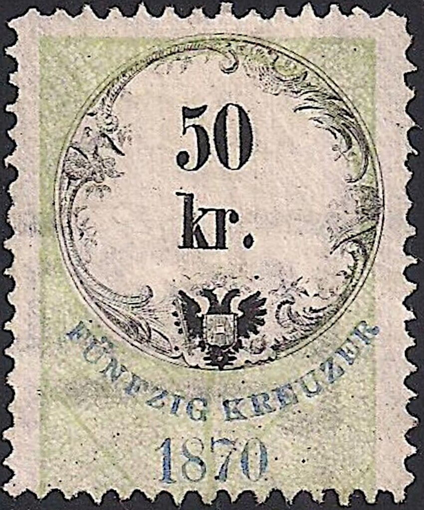 Stempel Marke 1870 50kr