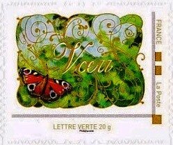 Stamp, Lucky Star, France,  