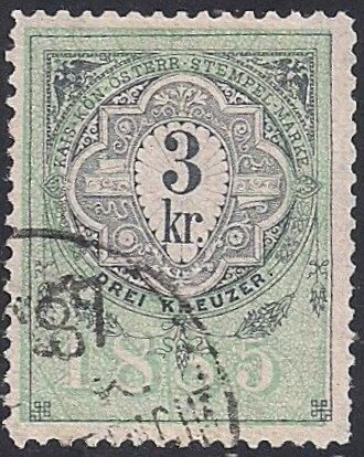 Stempel Marke 1885 3kr