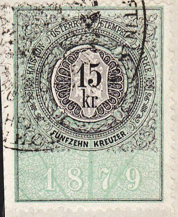 Stempel Marke 1879 15kr