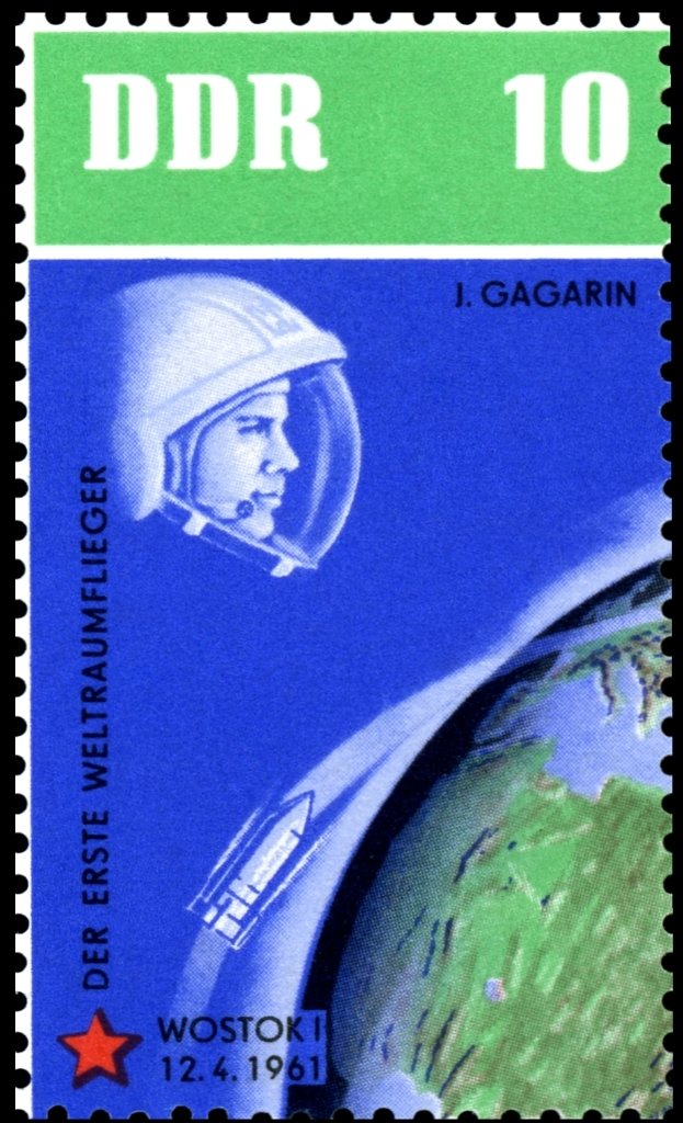 Cosmonaut J. Gagarin and Wostock 1