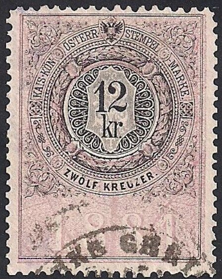 Stempel Marke 1881 12kr