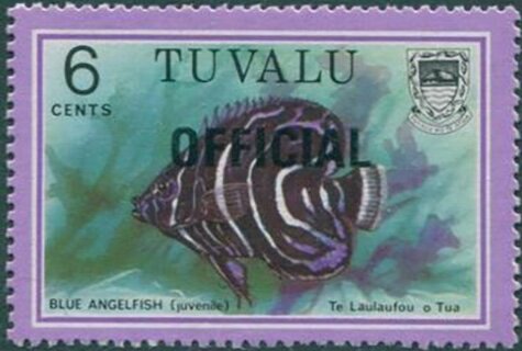 Semi-circle Angelfish Overprinted OFFICIAL