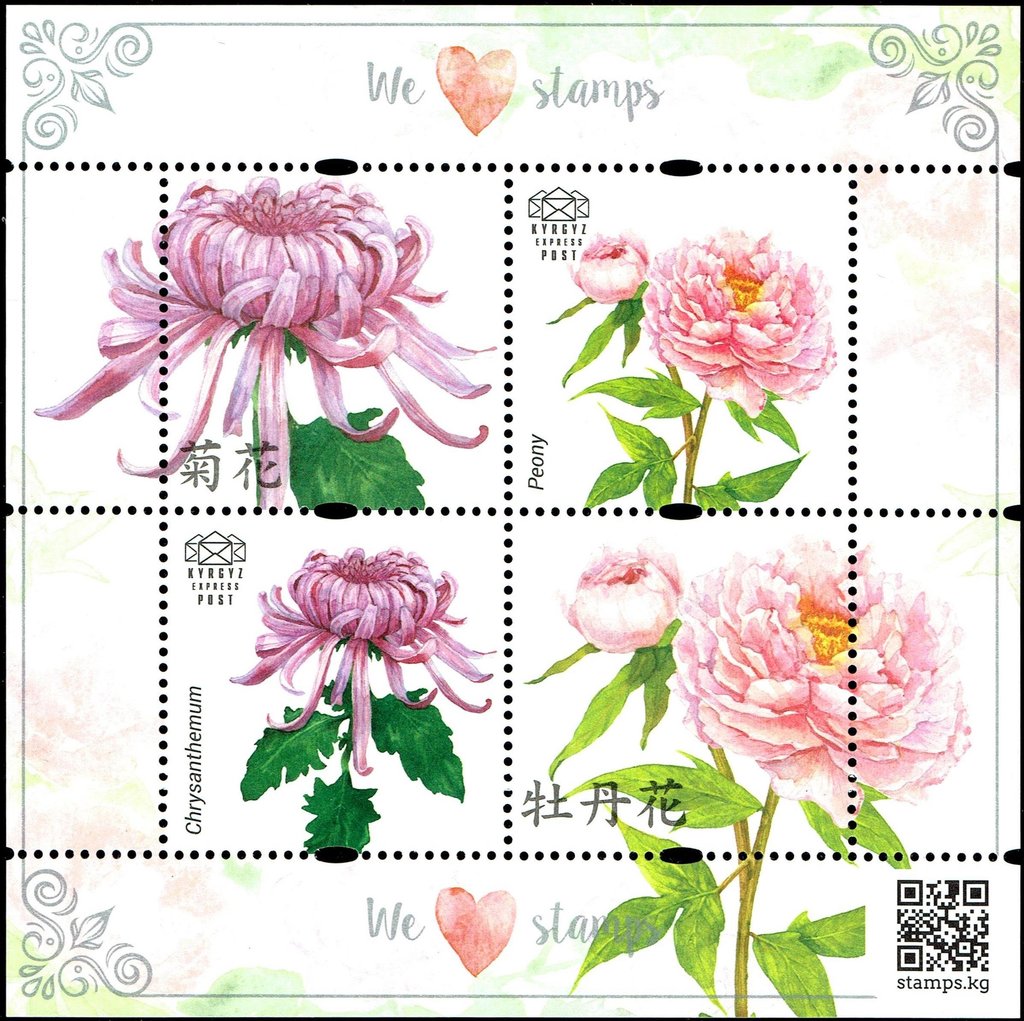 Peonies and Chrysanthemums