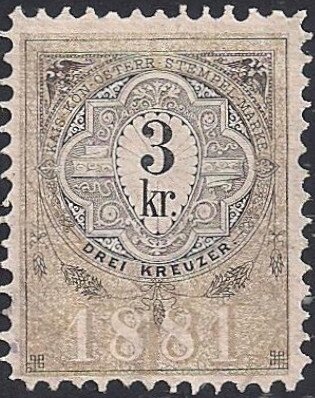 Stempel Marke 1881 3kr