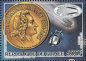 Stamp, Edmund Halley, Guinea,  , Comets, Scientists