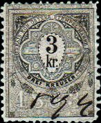 Stempel Marke 1893 3kr