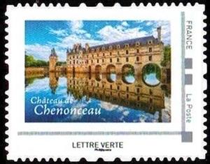 Stamp, 500 years French Renaissance, France,  , Castles